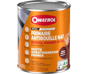 Owatrol Rustol Primer AP.60 - Primaire Mat antirouille 0,75 L, Rouge-Brun