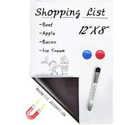 OWill tableau magnetique frigo,A4 tableau blanc effacable avec 2 aimants + 1 stylo Marqueurs,tableau blanc magnetique pour réfrigérateur,pour Mémo, plans de repas, Notes, notes de bureau