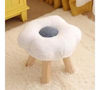 OWKAY Petit tabouret rond en forme de fleur - Décoration de chambre - Durable - Doux et confortable - Toucher nuage