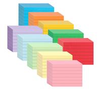 OWLKELA 1000 Fiches Bristol A8, 10 Couleurs, Lignées, Portable | Flashcards pour Prise de Notes, Apprentissage, Écriture Facile, Carte d'Index pour Études & Maison, Pour l'École, Bureau