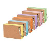 Owlkela 600 Fiches Bristol A8, 6 Couleurs, Avec Anneau | Cartes de Révision Flashcards pour Notes, Vocabulaire et Formules, Portables, pour Études, Bureau et Maison