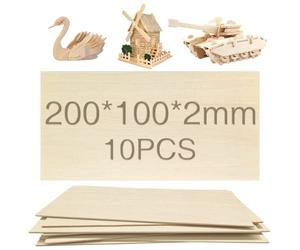 OWLKELA Contreplaqué 200x100x2mm 10pcs, DIY | Planche de Bois Pyrogravure, Plaque Bois, pour Maison, Atelier, École, Bureau, Loisirs, Projets Créatifs, Décoration