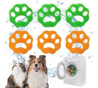 OWLMATE 6 PièCes Attrape Poils Machine a Laver Anti Poil Machine à Laver Boule Anti Poils Machine a Laver pour Animaux De Compagnie pour Nettoyer Poils