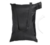 OwnMy Sac de rechange universel pour souffleur de feuilles noires avec 3 attaches de fixation, sac de broyeur de feuilles réglables, sac à fermeture éclair pour feuilles mortes