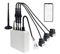 OWON Moniteur d'énergie domestique intelligent WiFi triphasé, Pince Ampèremétrique triphasée avec 3 Capteurs de Niveau de Circuit 120 A, Moniteur d'électricité en Temps Réel