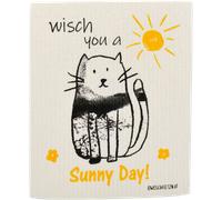 OWOSCHFETZN Lingette Éponge "Chat Frieda" - Sunny Day