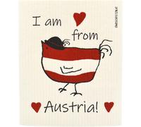 OWOSCHFETZN Lingette Éponge "I am from Austria" - 1 pièce