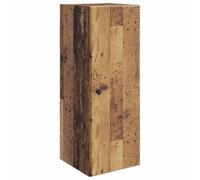 Owoxanthellate Armoire murale aspect bois vieilli 33 x 34,5 x 90 cm Armoire murale en bois avec 2 étagères et bouton en métal pour salon, garage et couloir