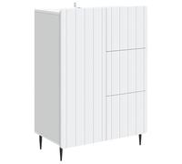 Owoxanthellate Buffet blanc 66 x 34,5 x 91,5 cm, commode moderne en bois avec 3 tiroirs et 1 porte, armoire d'appoint élégante pour salon, salle à manger et couloir