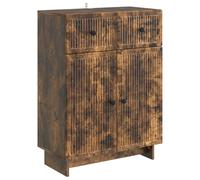 Owoxanthellate Buffet en chêne fumé - 66 x 34,5 x 90 cm - Meuble haut moderne avec tiroir et 2 portes - Pour salon, salle à manger, couloir, couloir - Aspect vintage