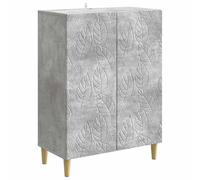 Owoxanthellate Buffet gris béton 66 x 34,5 x 90 cm - Commode moderne en bois avec 2 portes et 2 étagères - Buffet élégant pour salon, salle à manger et couloir