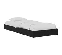 Owoxanthellate Cadre de lit au sol, 80 x 200 cm, en bois, futon moderne avec sommier à lattes, lit simple stable pour chambre à coucher et chambre d'amis, aspect chêne noir