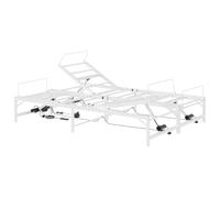 Owoxanthellate Cadre de lit électrique réglable Blanc 120 x 200 cm | Cadre moteur ergonomique pour chambre à coucher avec télécommande filaire, réglage en continu de la tête et du pied de lit