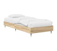 Owoxanthellate Cadre de lit en chêne Sonoma 80 x 200 cm - Cadre de lit simple stable avec sommier à lattes, lit futon moderne pour chambre à coucher, chambre d'amis et petits appartements