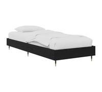 Owoxanthellate Cadre de lit simple 80 x 200 cm, en bois, cadre de lit moderne aspect chêne noir, lit futon stable pour chambre à coucher et chambre d'amis