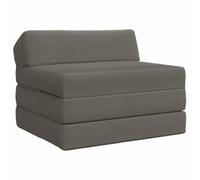 Owoxanthellate Canapé-lit pliant, gris clair, 200 x 70 x 10 cm, matelas pliable en velours côtelé, canapé-lit 2 en 1 et matelas de sol pour chambre d'amis, matelas d'invité pliable