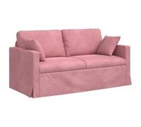 Owoxanthellate Canapé moderne rose 158 x 78 x 80 cm en velours 2 places avec accoudoirs en bois, cadre en métal, design ergonomique pour salon et chambre à coucher, design modulaire chic