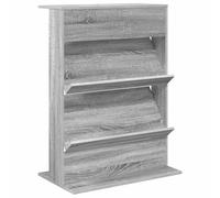 Owoxanthellate Étagère à revues gris Sonoma 70 x 41 x 96 cm - Porte-revues en bois sur pied avec 2 étagères pour salon, chambre à coucher et bureau