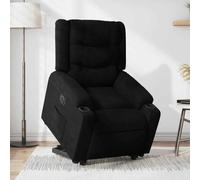 Owoxanthellate Fauteuil de relaxation, avec aide au relèvement électrique et fonction allongée, en tissu noir, 77 x 93 x 99 cm, ergonomique, réglable et design moderne, pour salon et chambre à coucher