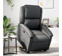 Owoxanthellate Fauteuil de relaxation avec aide au relèvement, noir, en cuir véritable, électrique, réglable, 71 x 86,5 x 99,5 cm, design moderne, canapé TV durable pour salon, chambre à coucher