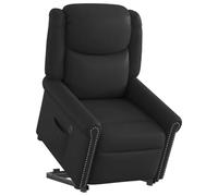 Owoxanthellate Fauteuil de relaxation électrique noir avec aide au lever - 77 x 92 x 99 cm - Aspect cuir - Fonction allongée - Pour salon, chambre à coucher