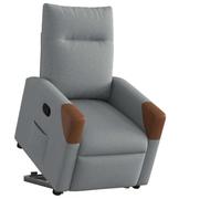 Owoxanthellate Fauteuil de relaxation, gris clair, avec aide au relèvement électrique, 69 x 86 x 100 cm, housse en tissu, fauteuil TV, pliable, pour salon et chambre à coucher