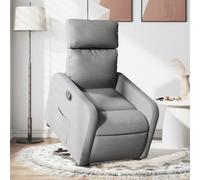Owoxanthellate Fauteuil de relaxation gris clair avec aide au relèvement électrique et fonction allongée, 66 × 89,5 × 95,5 cm, housse en tissu, canapé TV moderne et robuste pour salon, chambre à