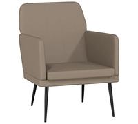 Owoxanthellate Fauteuil relax marron cappuccino - Fauteuil rembourré en cuir synthétique avec structure en métal - Pour salon et chambre à coucher - Fauteuil TV confortable - 61 x 78 x 80 cm