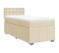 Owoxanthellate Lit à sommier tapissier avec matelas à ressorts ensachés et surmatelas 90 x 190 cm, lit rembourré avec tête de lit réglable en hauteur, lit simple moderne pour un sommeil réparateur