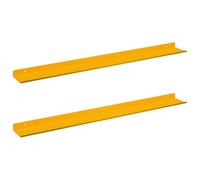 Owoxanthellate Lot de 2 étagères flottantes - Jaune moutarde - 80 x 9 x 2,5 cm - Étagère murale fine en acier mat - Organiseur mural fin pour salon, couloir et bureau - Décoration moderne - En métal