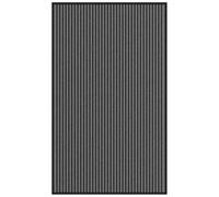 Owoxanthellate Paillasson rayé noir gris 90 x 150 cm | Paillasson absorbant pour couloir et véranda couverte, dos en PVC antidérapant, hauteur des poils de 5 mm, facile à nettoyer.