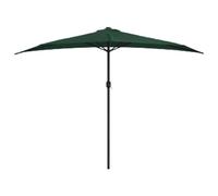 Owoxanthellate Parasol de balcon semi-circulaire avec système à manivelle, mât en aluminium stable de 38 mm, parasol mural peu encombrant pour terrasse, jardin et balcon, 300 x 155 x 223 cm, rouge