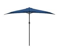 Owoxanthellate Parasol de balcon semi-circulaire avec système à manivelle, mât en aluminium stable de 38 mm, parasol mural peu encombrant pour terrasse, jardin et balcon, 300 x 155 x 223 cm, rouge