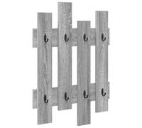 Owoxanthellate Porte-manteau mural gris Sonoma 60 x 3 x 82 cm | Panneau de garde-robe compact pour couloir et entrée pour un montage mural peu encombrant avec crochets.