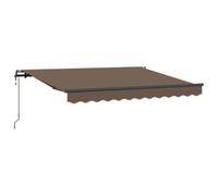 Owoxanthellate Store rétractable - 600 x 300 cm - Taupe - Bras articulé - Avec télécommande - Pour terrasse et jardin - Protection solaire stable en aluminium et tissu durable