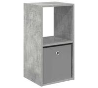 Owoxanthellate Table de chevet gris béton 35 x 32 x 68,5 cm Console de chevet moderne en bois avec tiroir et compartiment de rangement, table de chevet étroite pour chambre à coucher et salon