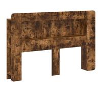Owoxanthellate Tête de lit avec espace de rangement pour lit, tête de lit en bois 153,5 x 18,5 x 100 cm, bibliothèque moderne pour chambre à coucher, chêne fumé