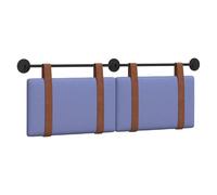 Owoxanthellate Tête de lit suspendue, bleu jean, 130 x 55 x 5 cm, tête de lit murale, matelassée, en cuir synthétique vieilli, pour lit à sommier tapissier, coussin de dossier rembourré pour lit, sans