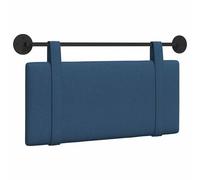 Owoxanthellate Tête de lit suspendue en tissu bleu - Tête de lit rembourrée - 90 x 55 cm - Coussin mural doux pour cadre de lit - Coussin de dossier peu encombrant avec sangle et rail en métal