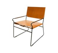 OX Denmarq Fauteuil Next Rest cuir noisette. support noir