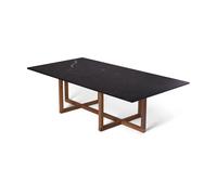 OX Denmarq Table basse Big Ninety 70x140 cm. dessous en chêne fumé Marbre noir