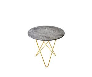 OX Denmarq Table basse Mini O Marbre gris. support en laiton