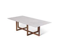 OX Denmarq Table basse Ninety 60x120 cm. dessous en chêne fumé Marbre blanc