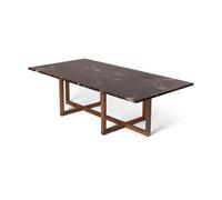 OX Denmarq Table basse Ninety 60x120 cm. dessous en chêne fumé Marbre brun