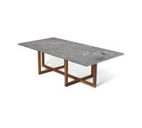 OX Denmarq Table basse Ninety 60x120 cm. dessous en chêne fumé Marbre gris