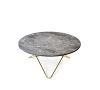 OX Denmarq Table basse O Marbre gris. support en laiton