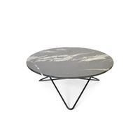 OX Denmarq Table basse O marbre noir. support noir