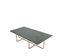 OX Denmarq Table basse rectangulaire Ninety marbre indien. support en laiton