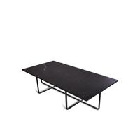 OX Denmarq Table basse rectangulaire Ninety marbre marquina. support noir