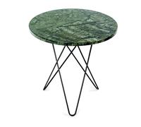 OX Denmarq Table d'appoint Mini O Tall Ø50 H50. structure noire marbre vert